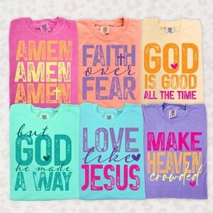 Colorful Preshrunk 100% Cotton T-Shirts